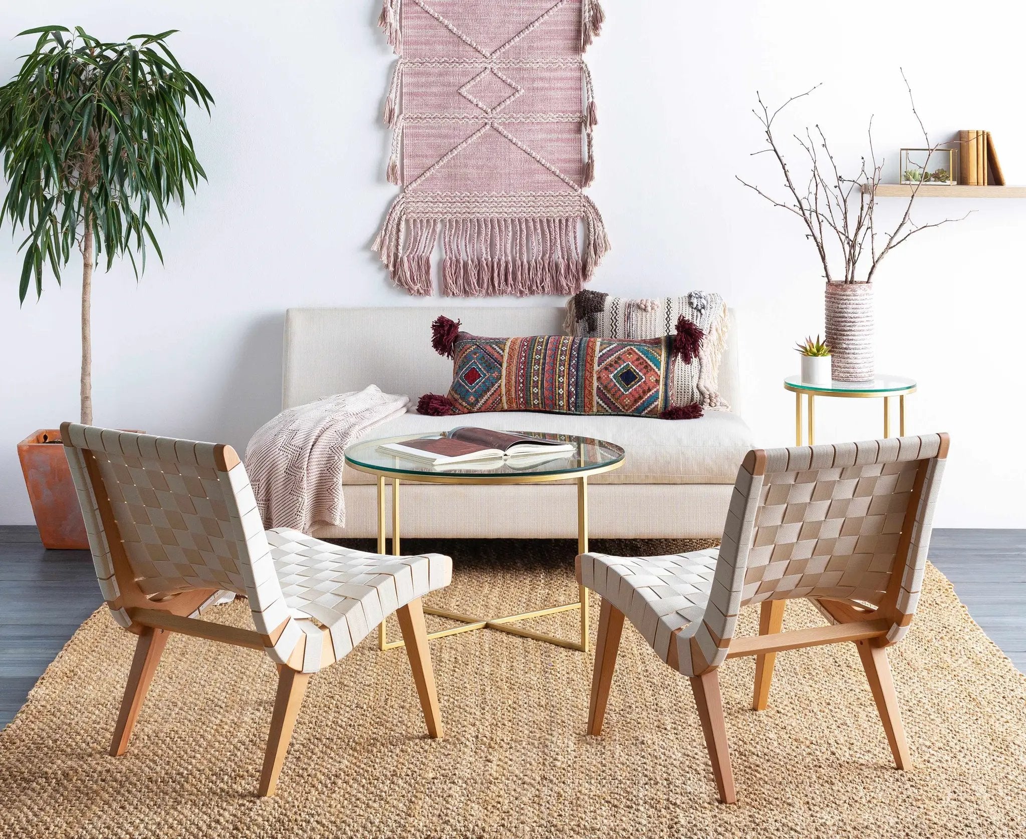 Lenorah Pink&White Textured Throw Pillow - Clearance by Boutique Rugs