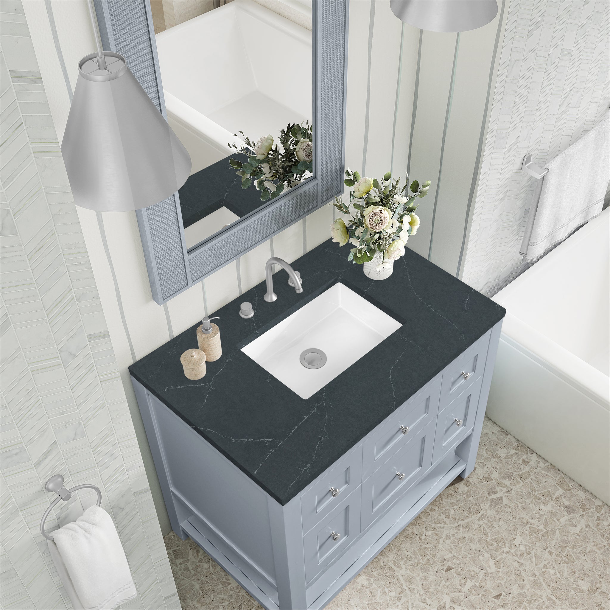 James Martin Breckenridge 36" Single Bathroom Vanity, Serenity Blue, view 38