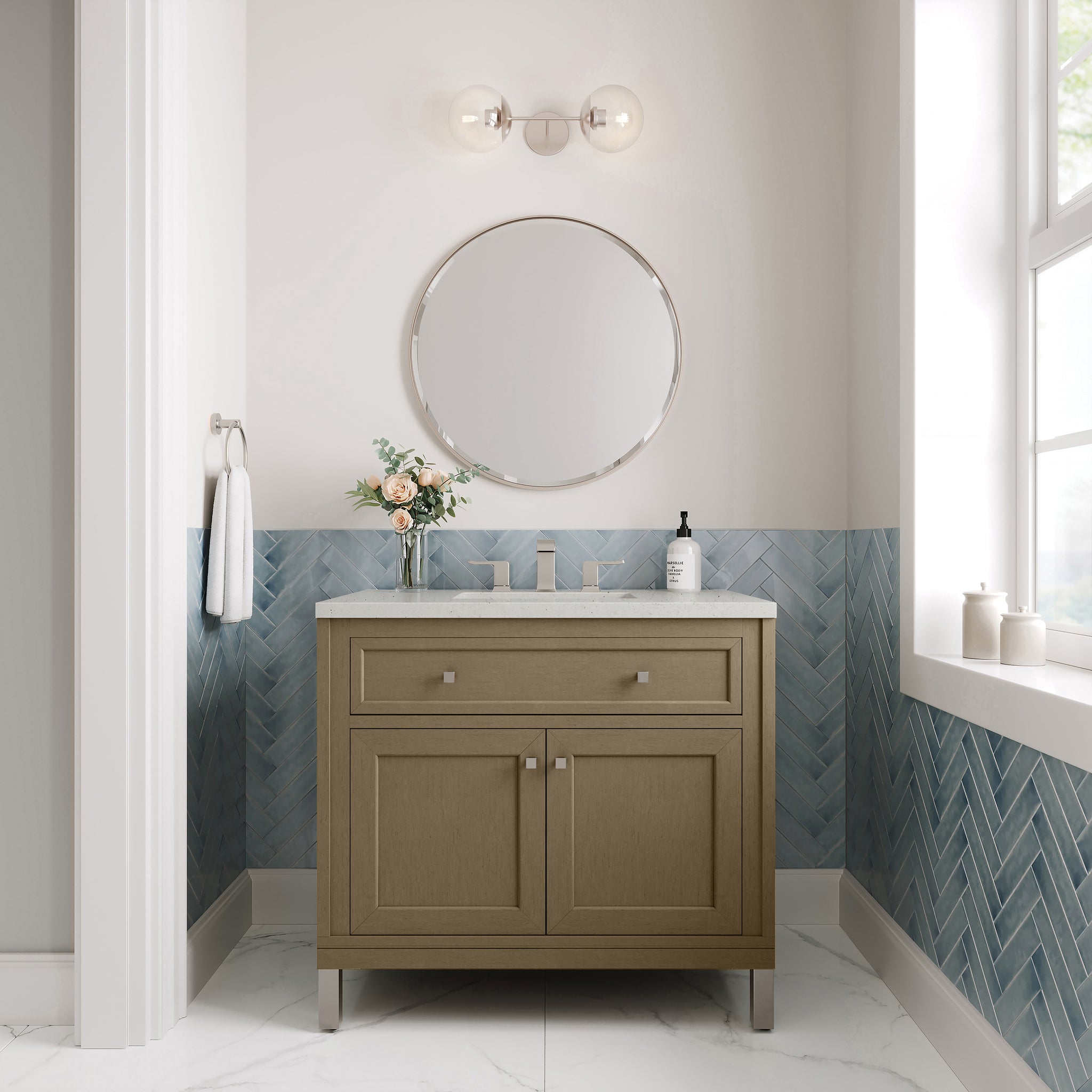 James Martin Chicago 36" Single Bathroom Vanity, Walnut Whisper by James Martin