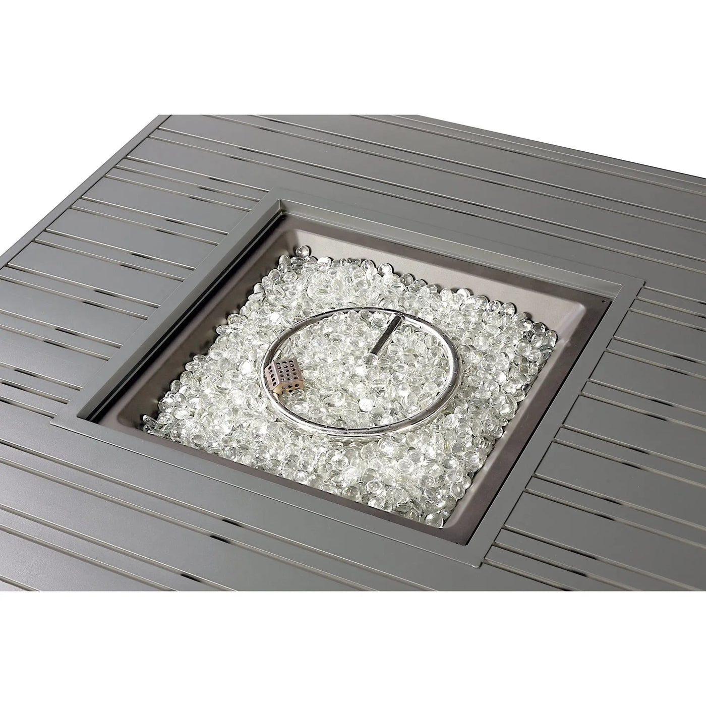 Aluminum 42-in Square Propane Fire Table with Beads, Covers and Lid by Sharicks