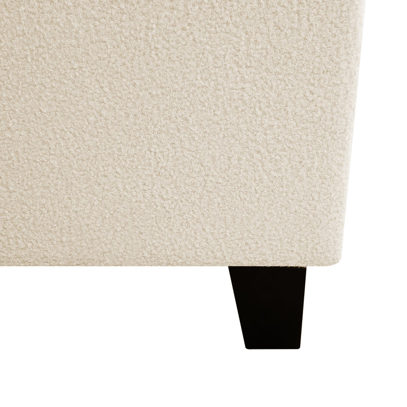 King Size Bed Frame with Upholstered Teddy Velvet Headboard, photo 13 of 16