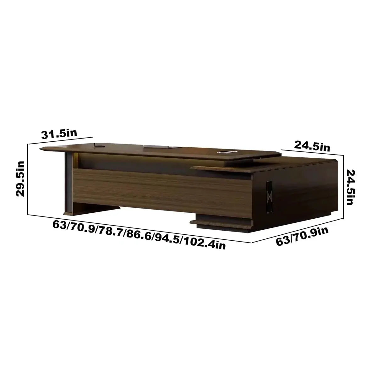 Milner · Modern L-Shaped Executive Desk by Arc Grove
