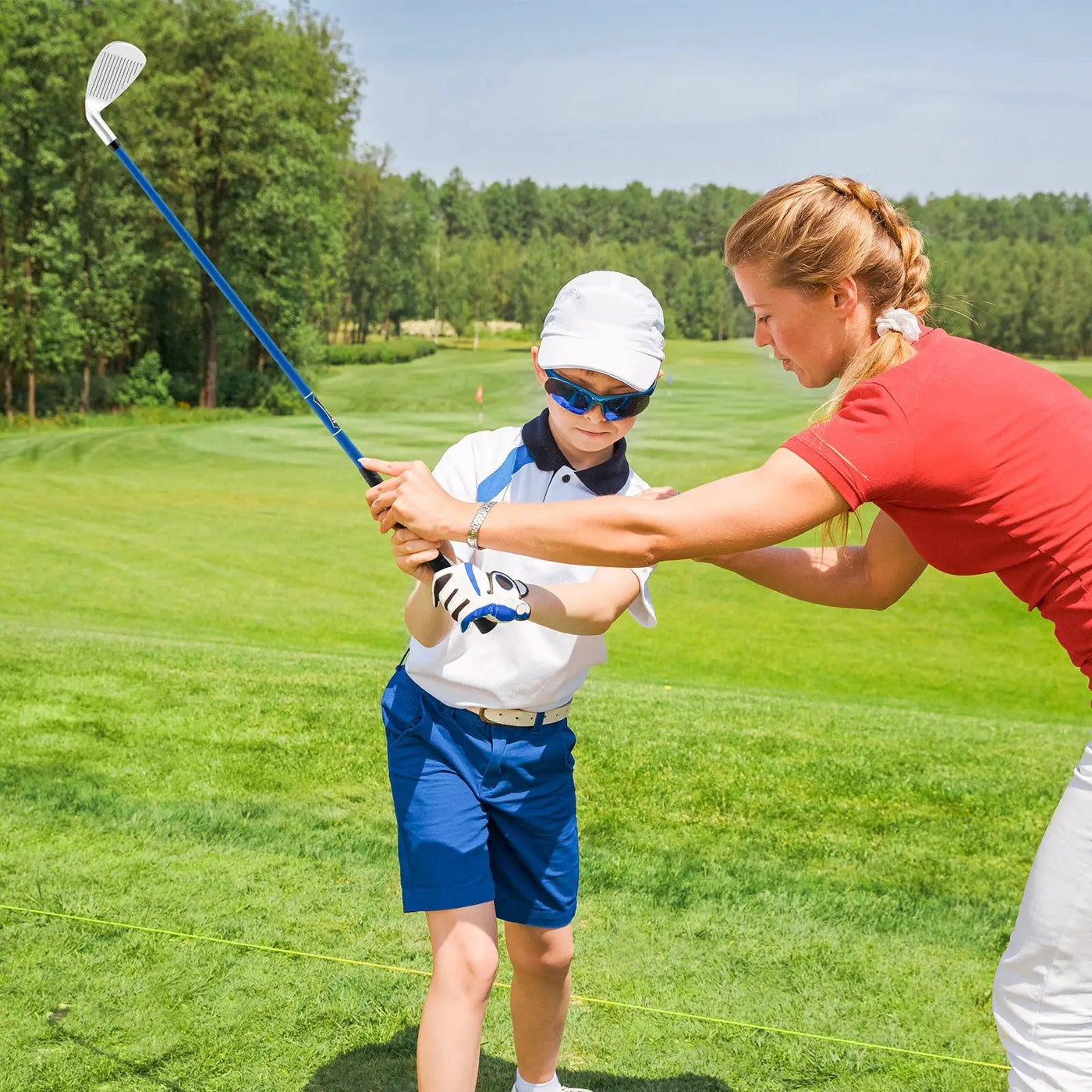 Junior #7 Iron for Kids with Fiberglass Shaft and Headcover by DirectDeals