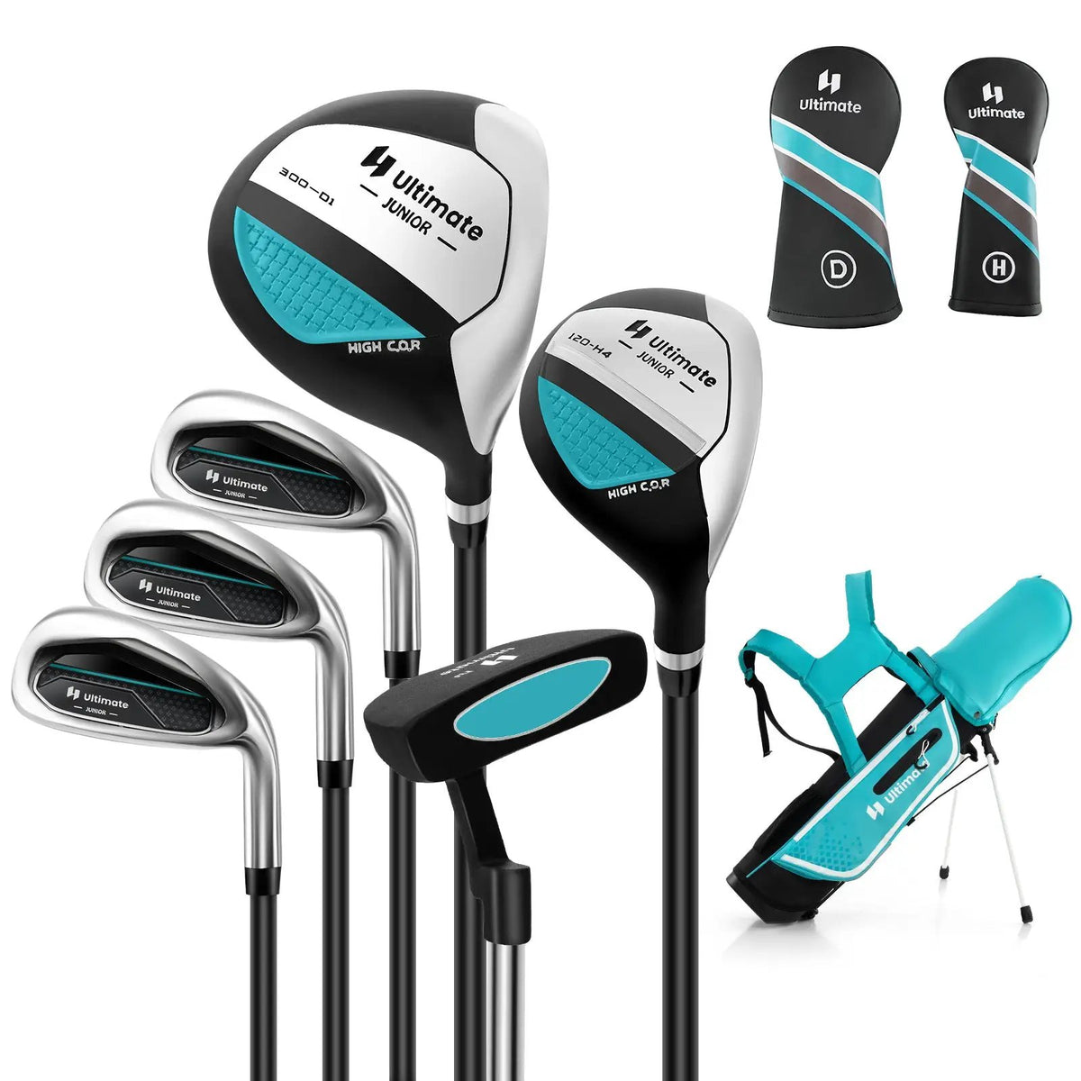 Junior Complete Golf Club Set with Stand Bag Rain Hood by DirectDeals