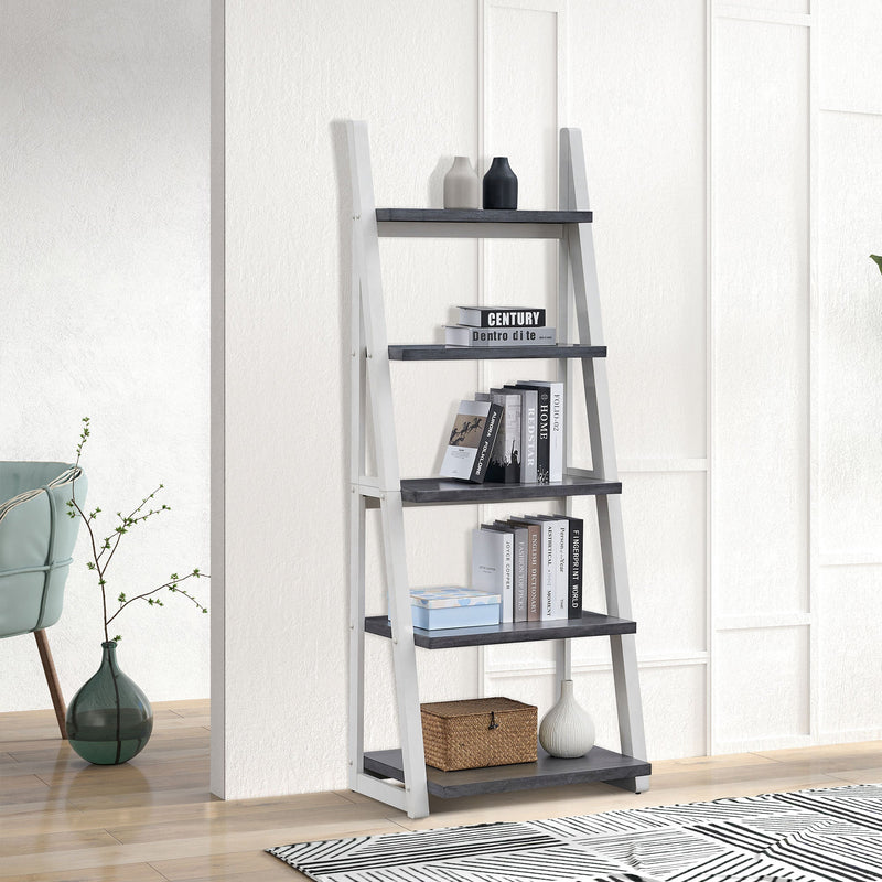 5-Tier Ladder Shelf with Rubber Wood Frame, photo 5 of 10
