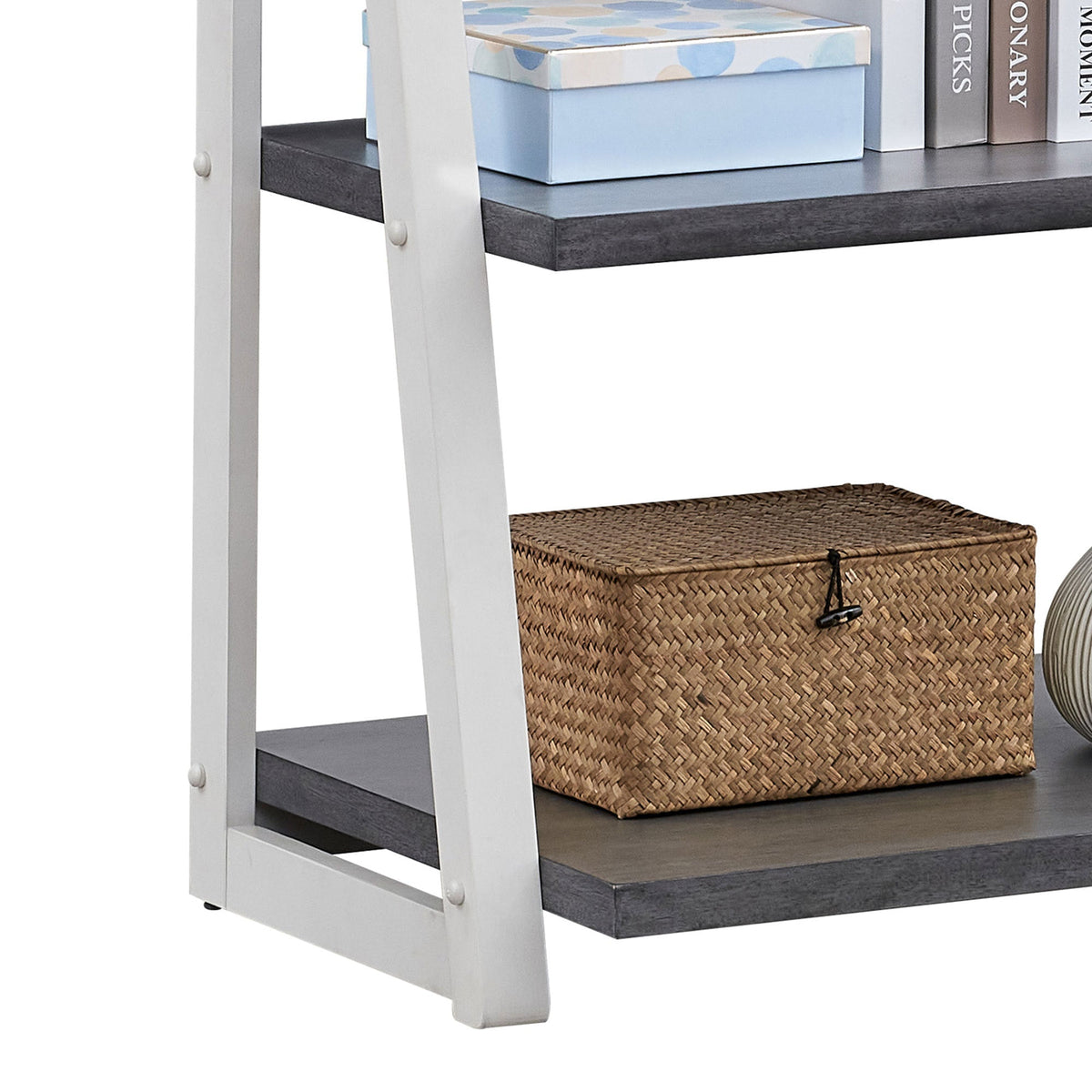 5-Tier Ladder Shelf with Rubber Wood Frame, photo 7 of 10