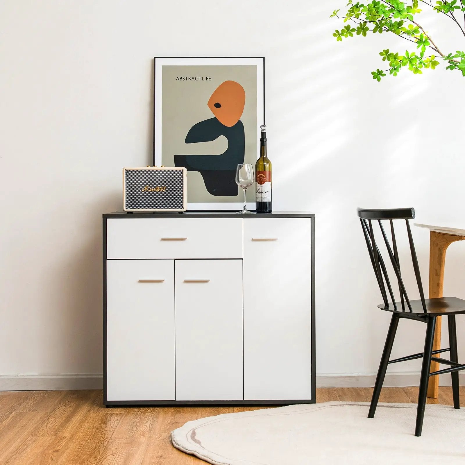 Buffet Sideboard Storage Cabinet with Spacious Table Top by DirectDeals