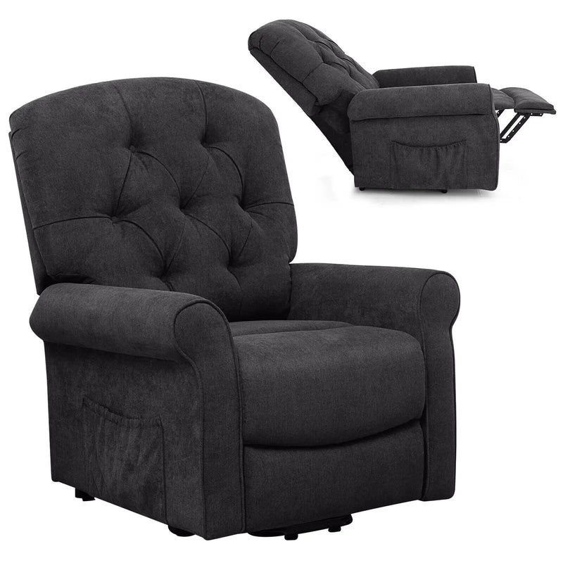 Recliner Chair Sofa for Elderly with Side Pocket and Remote Control by DirectDeals