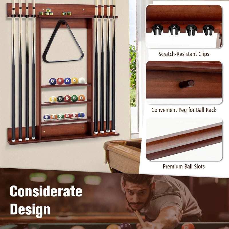 Wall-mounted Billiards Pool Cue Rack Only by DirectDeals