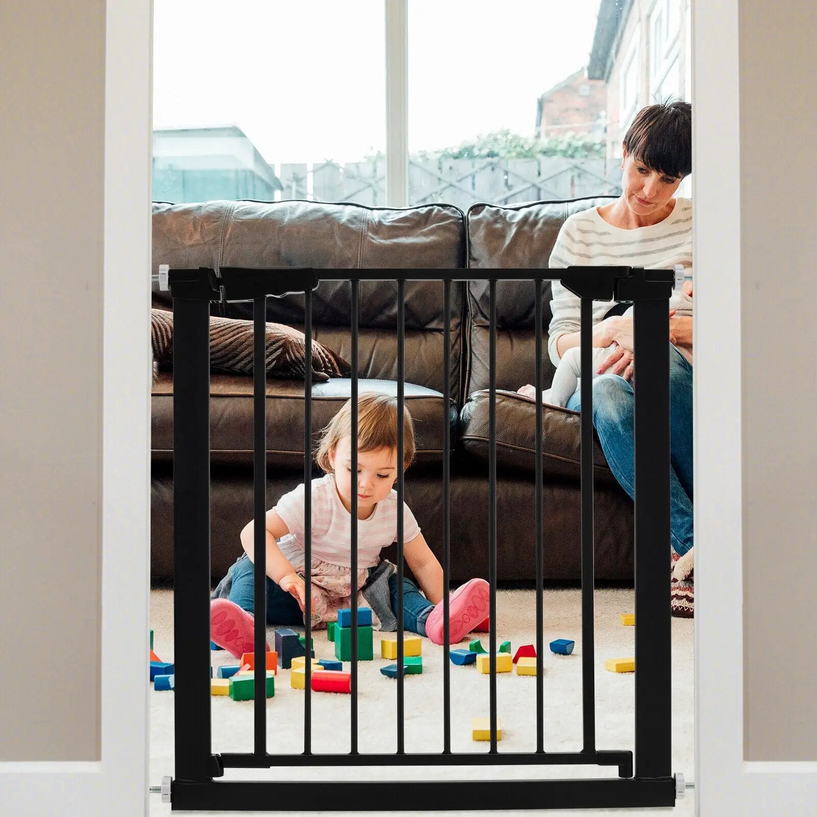 30-32.5 Inch Wide Safety Gate with 30 Inch Scientific Height by DirectDeals