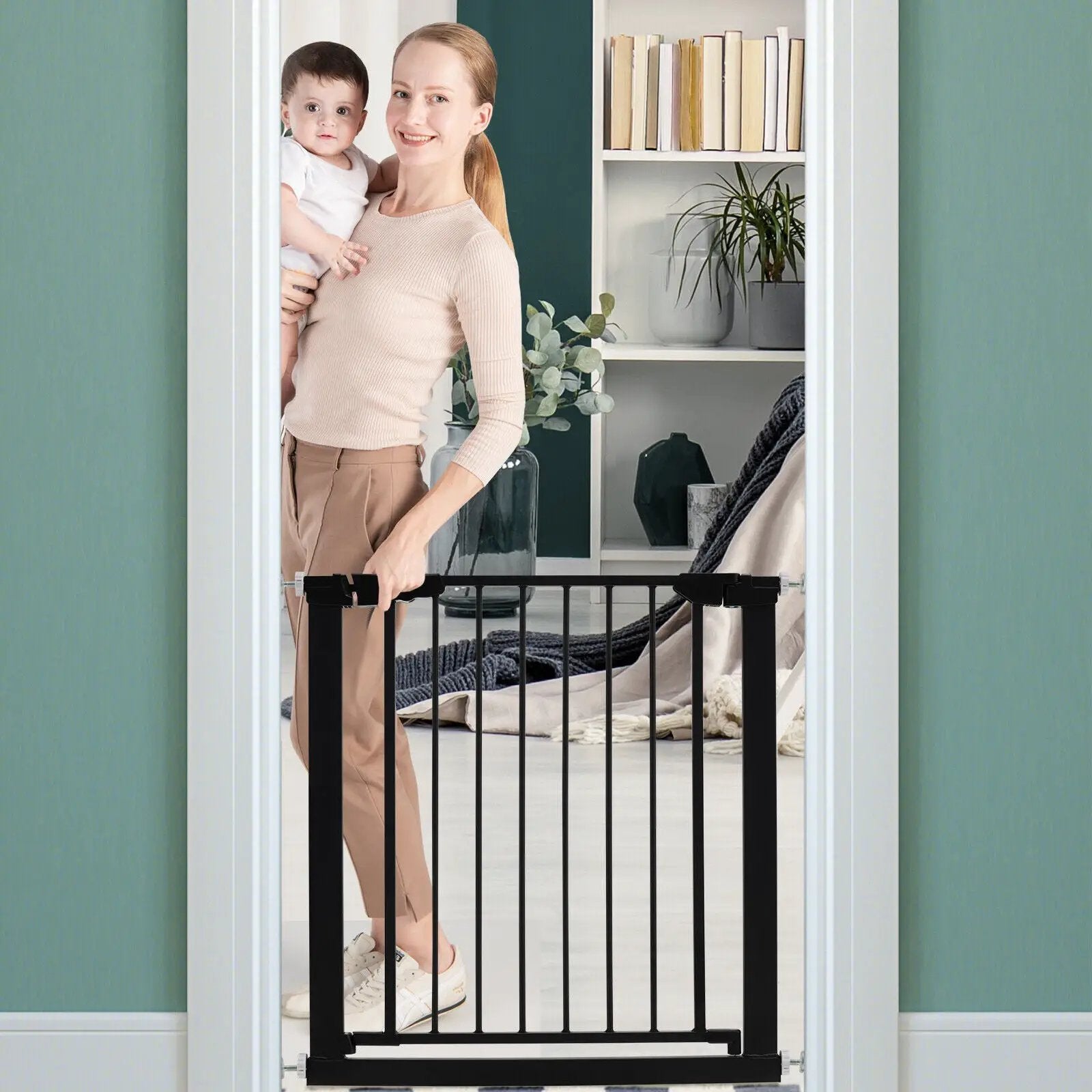 30-32.5 Inch Wide Safety Gate with 30 Inch Scientific Height by DirectDeals