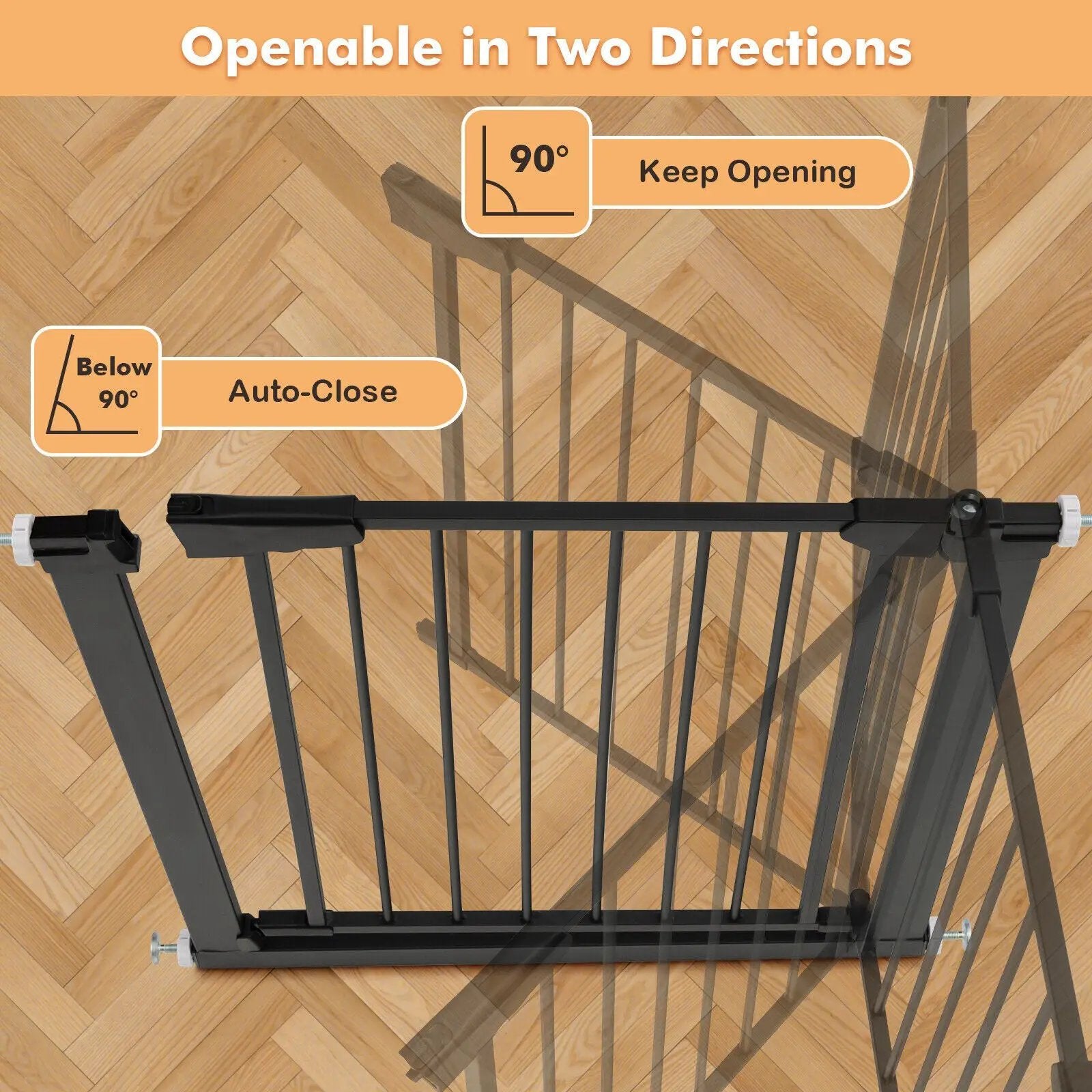 30-32.5 Inch Wide Safety Gate with 30 Inch Scientific Height by DirectDeals
