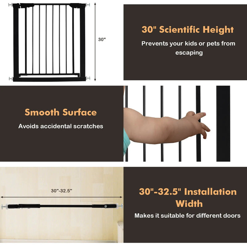 30-32.5 Inch Wide Safety Gate with 30 Inch Scientific Height by DirectDeals
