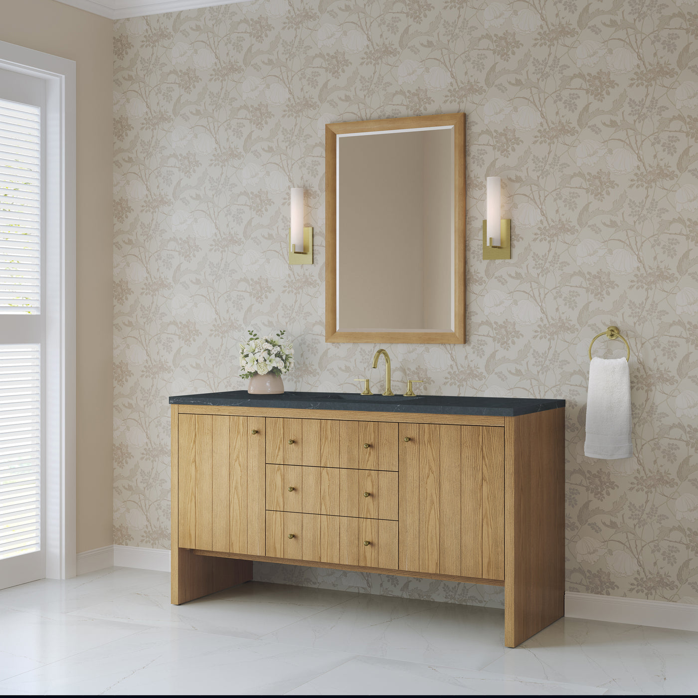 James Martin Hudson 60" Single Bathroom Vanity, Light Natural Oak by James Martin