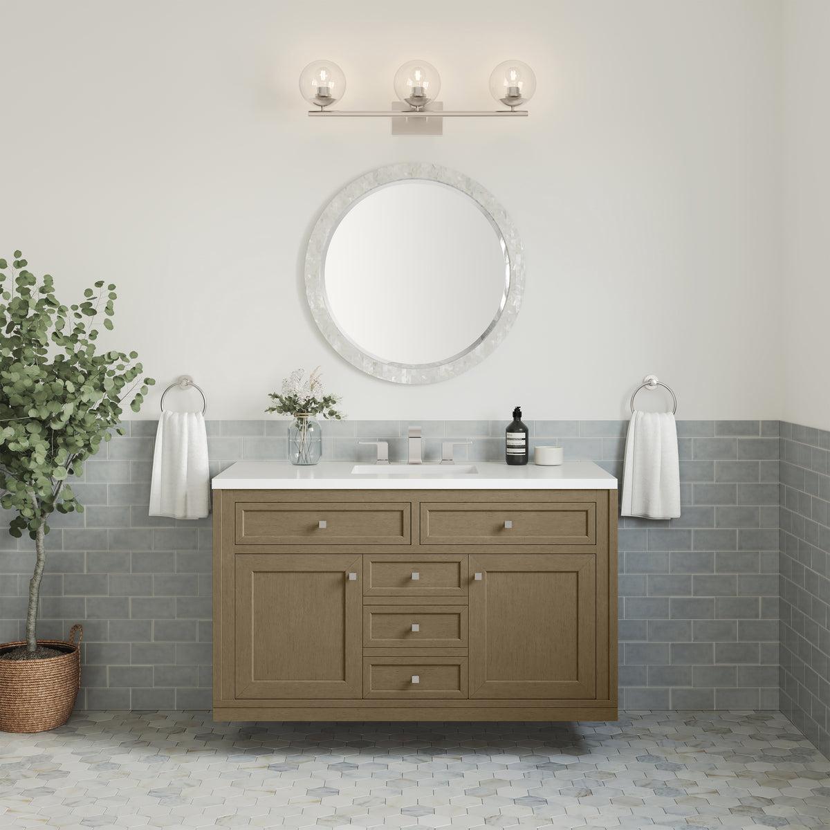James Martin Chicago 48" Single Bathroom Vanity, Walnut Whisper, view 37