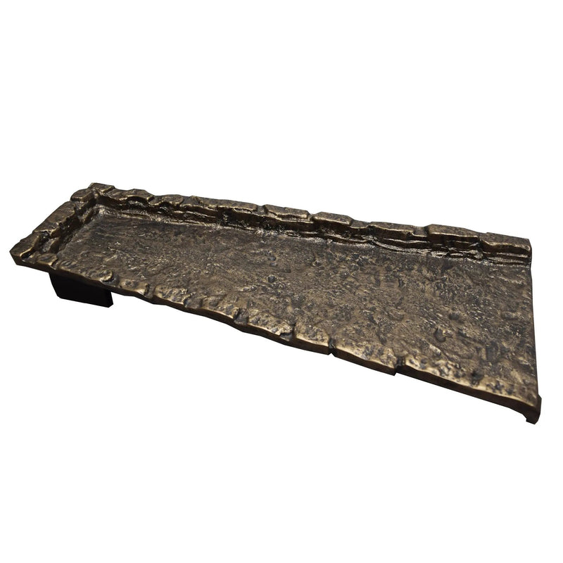 Bronze Stone Rock 24-in Cast Aluminum Downspout Gutter Splash Block by Sharicks