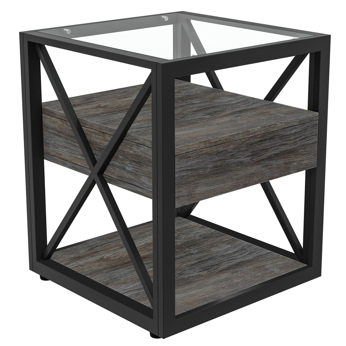 Modern End Tables with Drawer - Set of 2 Nightstands, photo 11 of 17