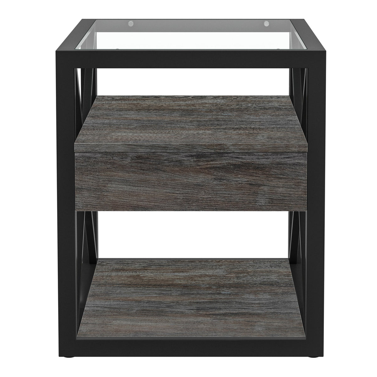 Modern End Tables with Drawer - Set of 2 Nightstands, photo 12 of 17