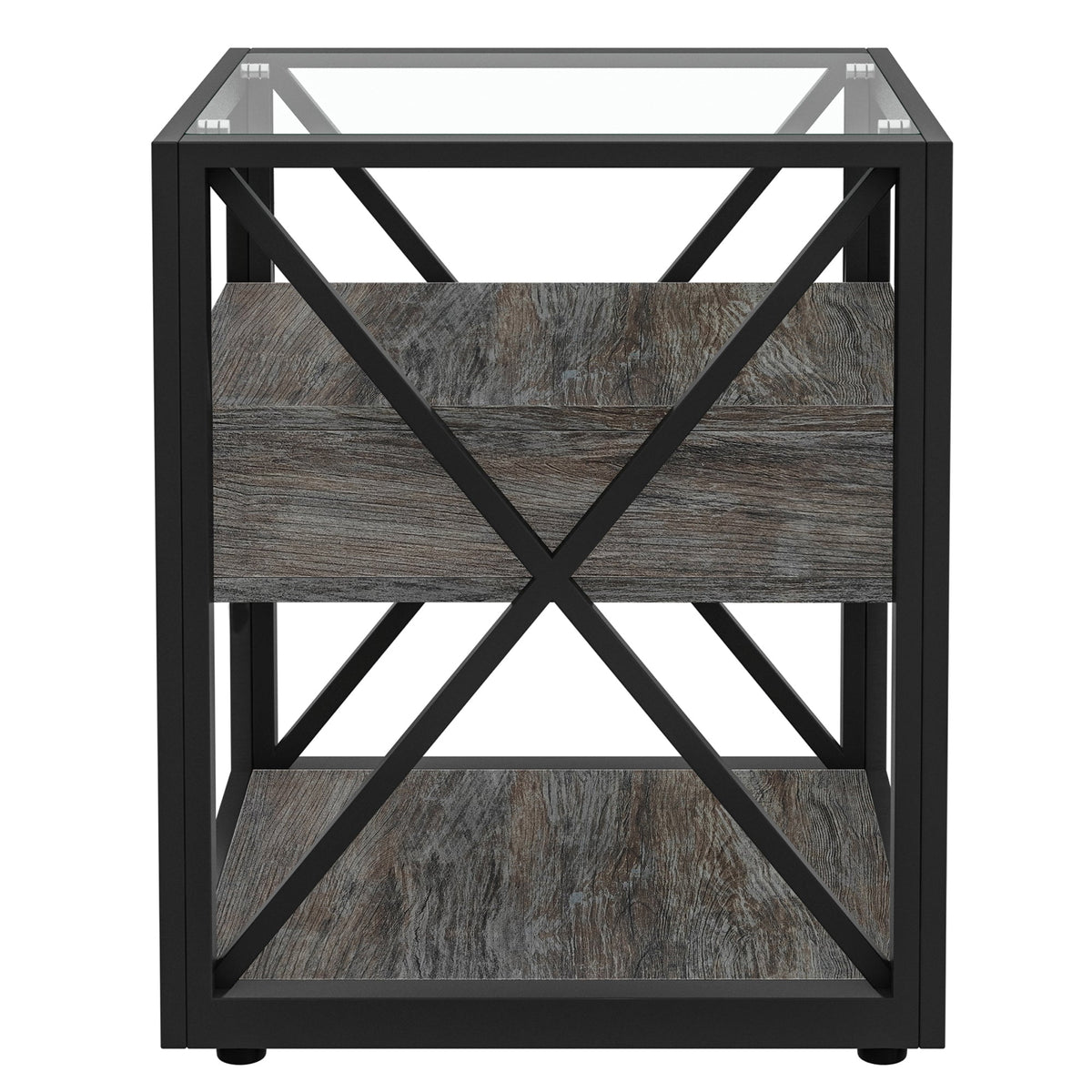Modern End Tables with Drawer - Set of 2 Nightstands, photo 13 of 17