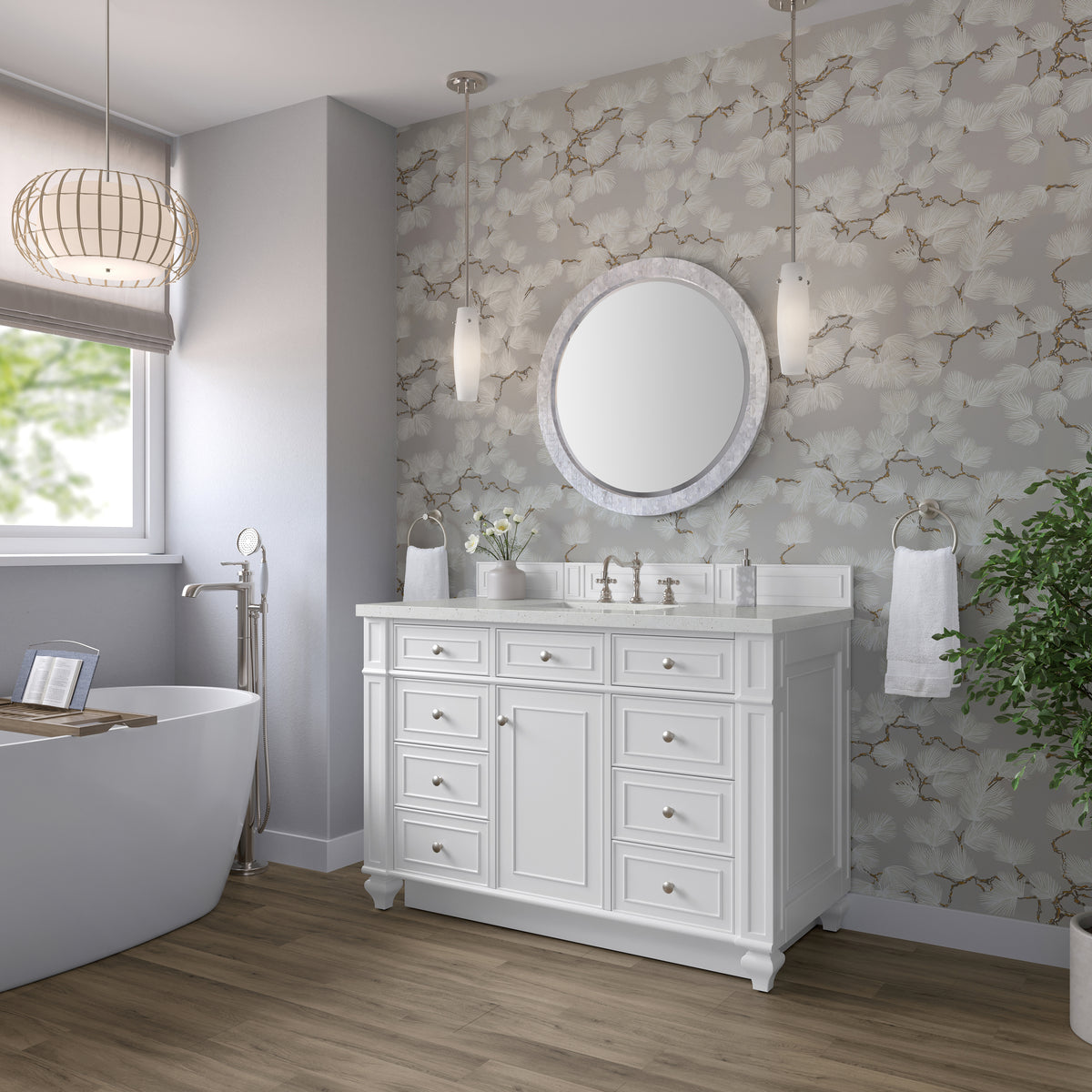 James Martin Bristol 48" Single Bathroom Vanity, Bright White, view 27