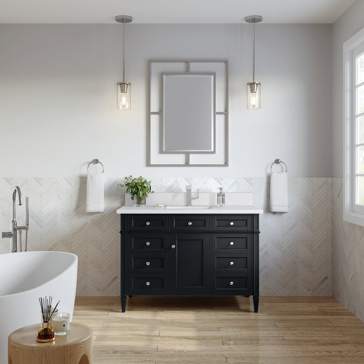 James Martin Brittany 48" Single Bathroom Vanity, Black Onyx, view 39