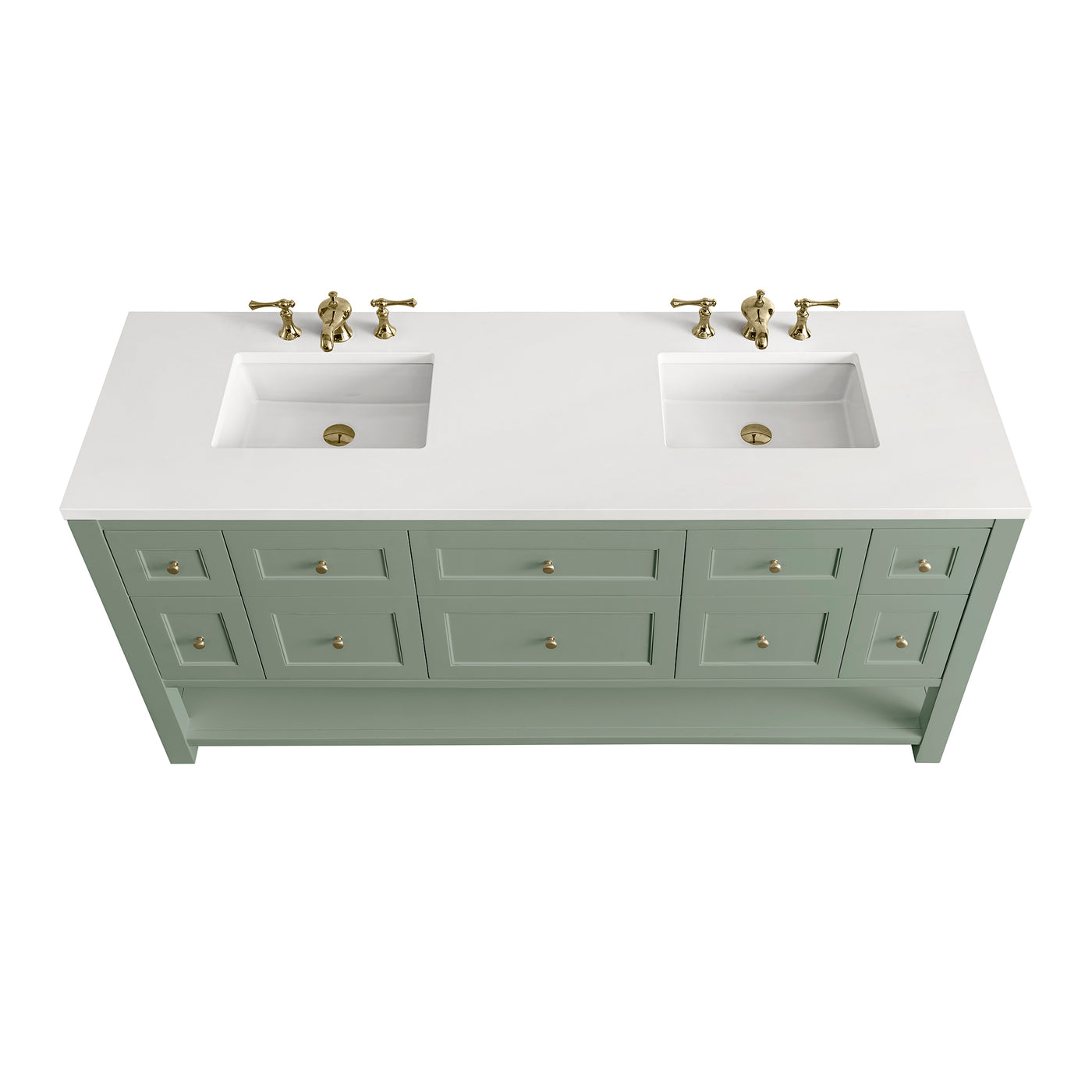 James Martin Breckenridge 72" Double Bathroom Vanity, Smokey Celadon by James Martin