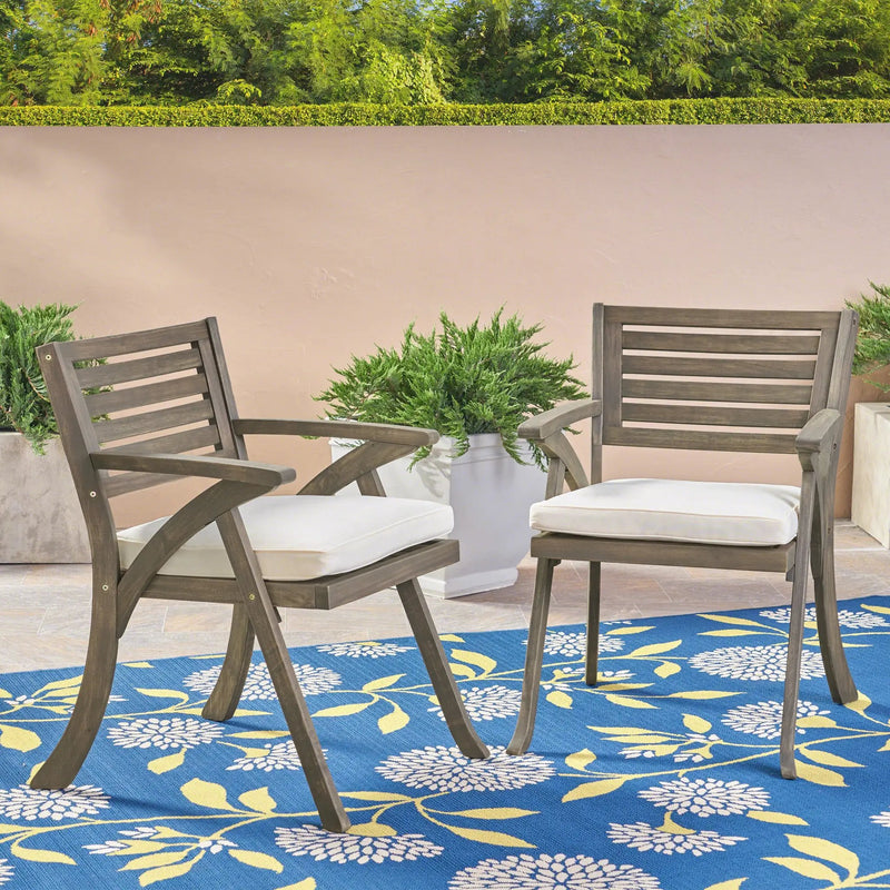 Helen Outdoor Acacia Wood Dining Chair by HouseOfZazla