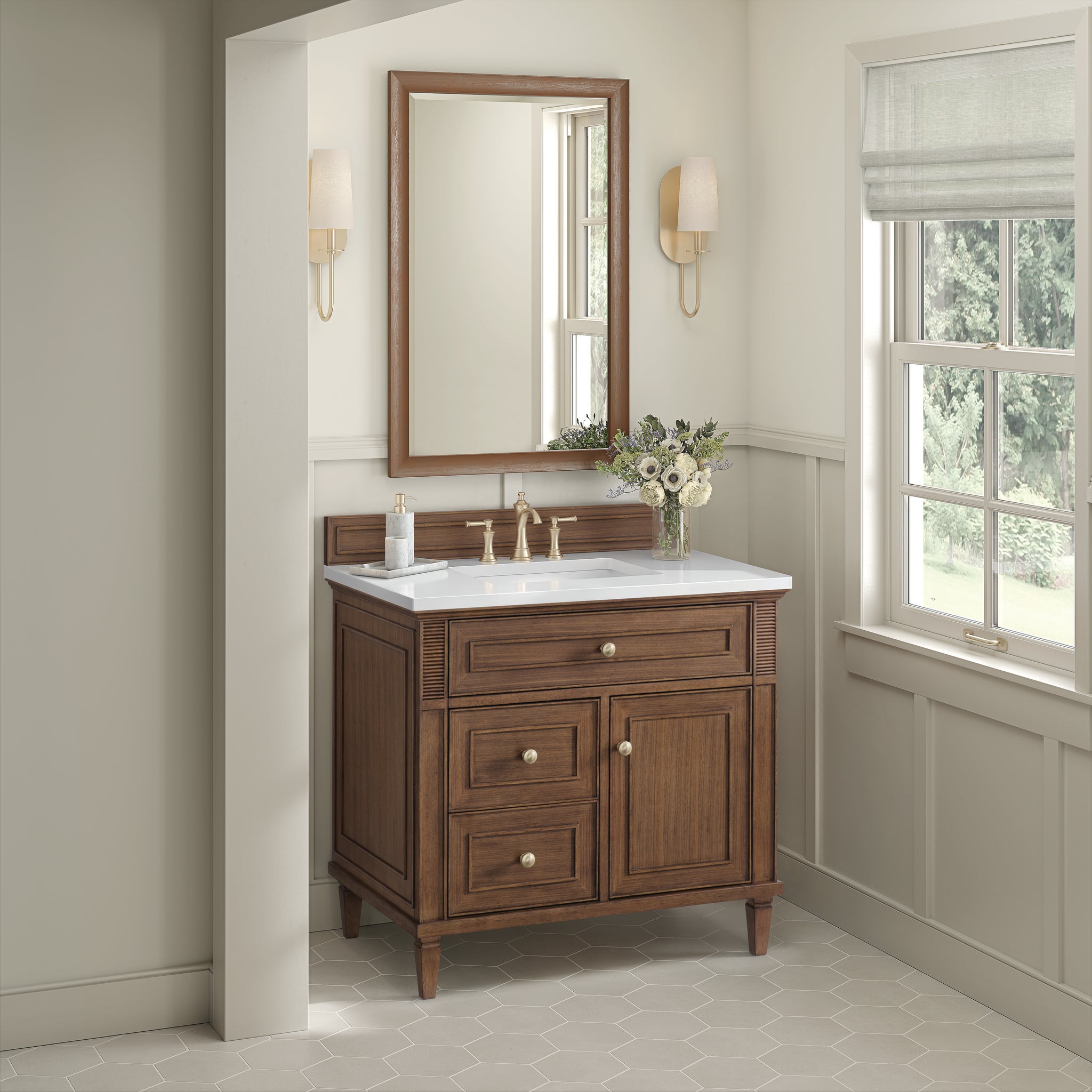 James Martin Lorelai 36" Single Bathroom Vanity, Mid-Century Walnut by James Martin