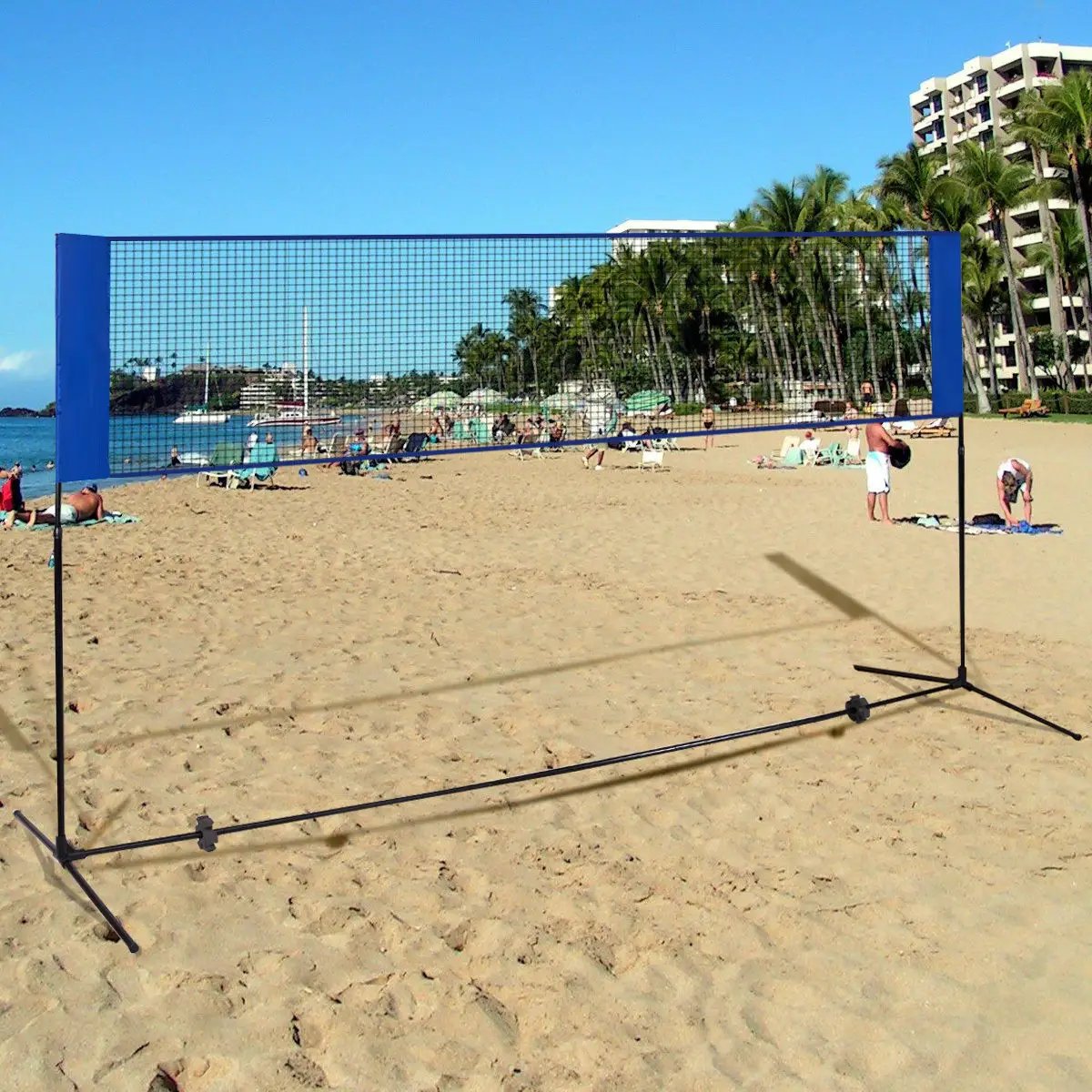 Portable 10 x 5 Feet Beach Badminton Training Net with Carrying Bag by DirectDeals