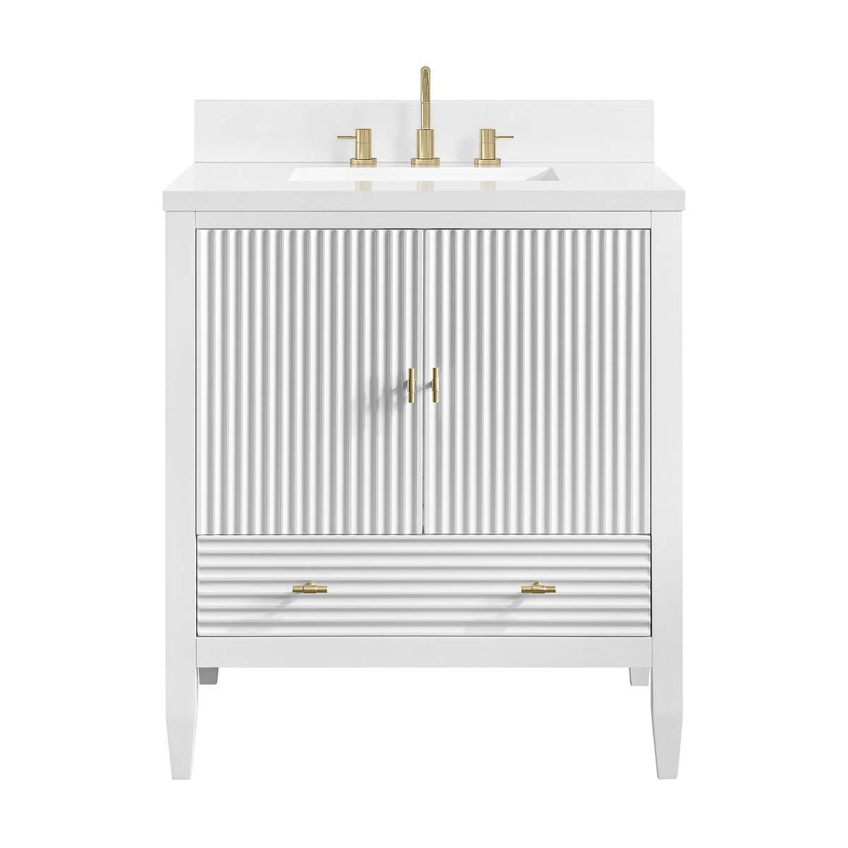 James Martin Myrrin 30" Single Bathroom Vanity, Bright White, view 29