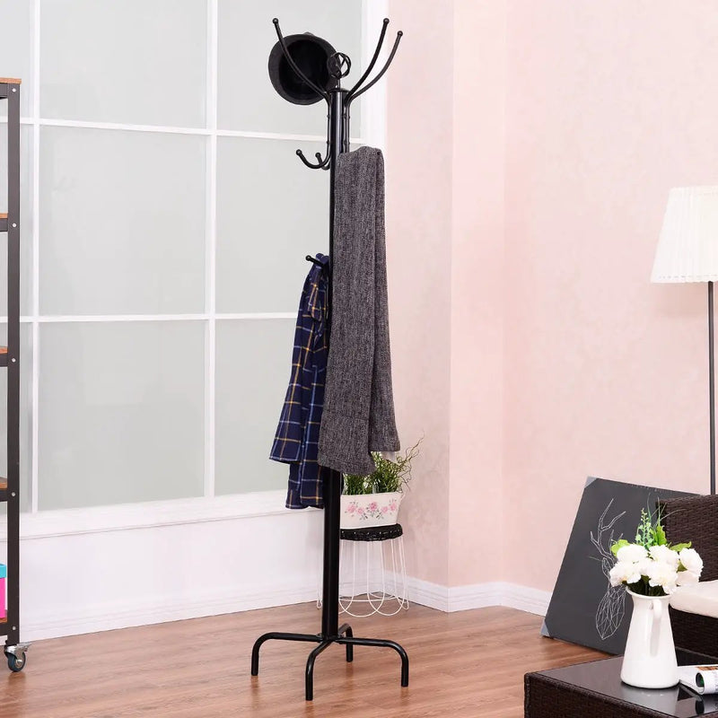 Metal Coat Rack with 12 Hooks by DirectDeals