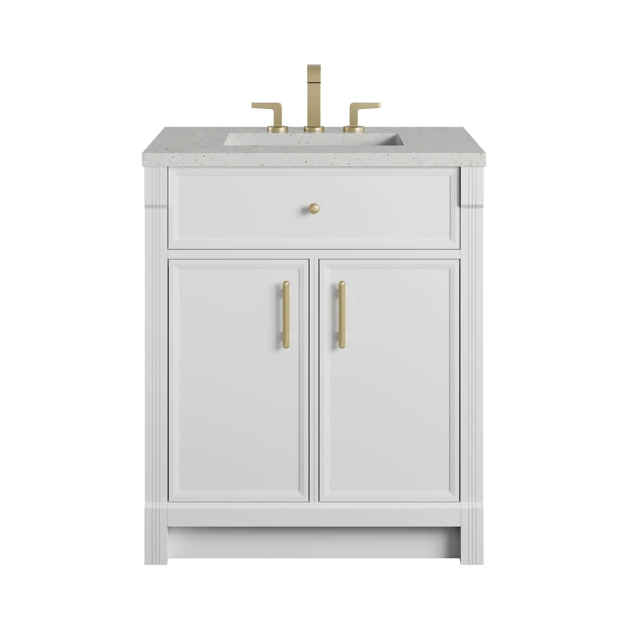 James Martin Bellshire 30" Single Bathroom Vanity, Bright White by James Martin