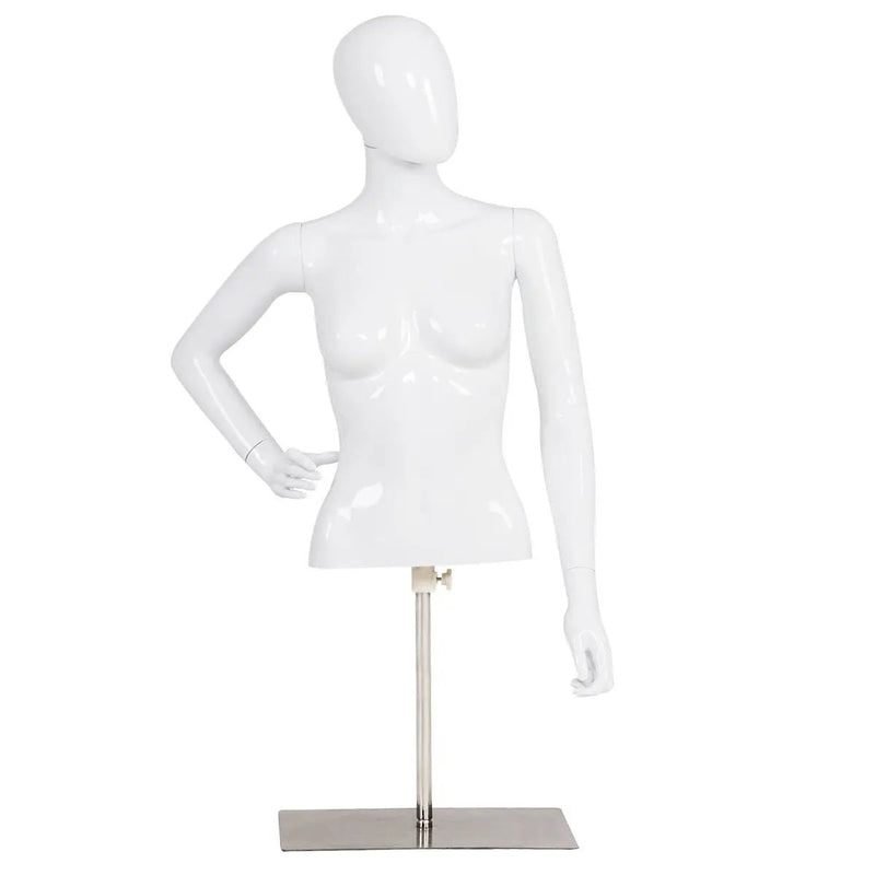 Female Mannequin Torso Adjustable Height with Metal Stand by DirectDeals