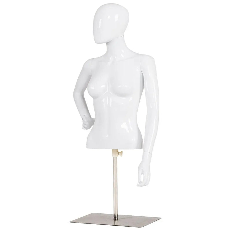 Female Mannequin Torso Adjustable Height with Metal Stand by DirectDeals