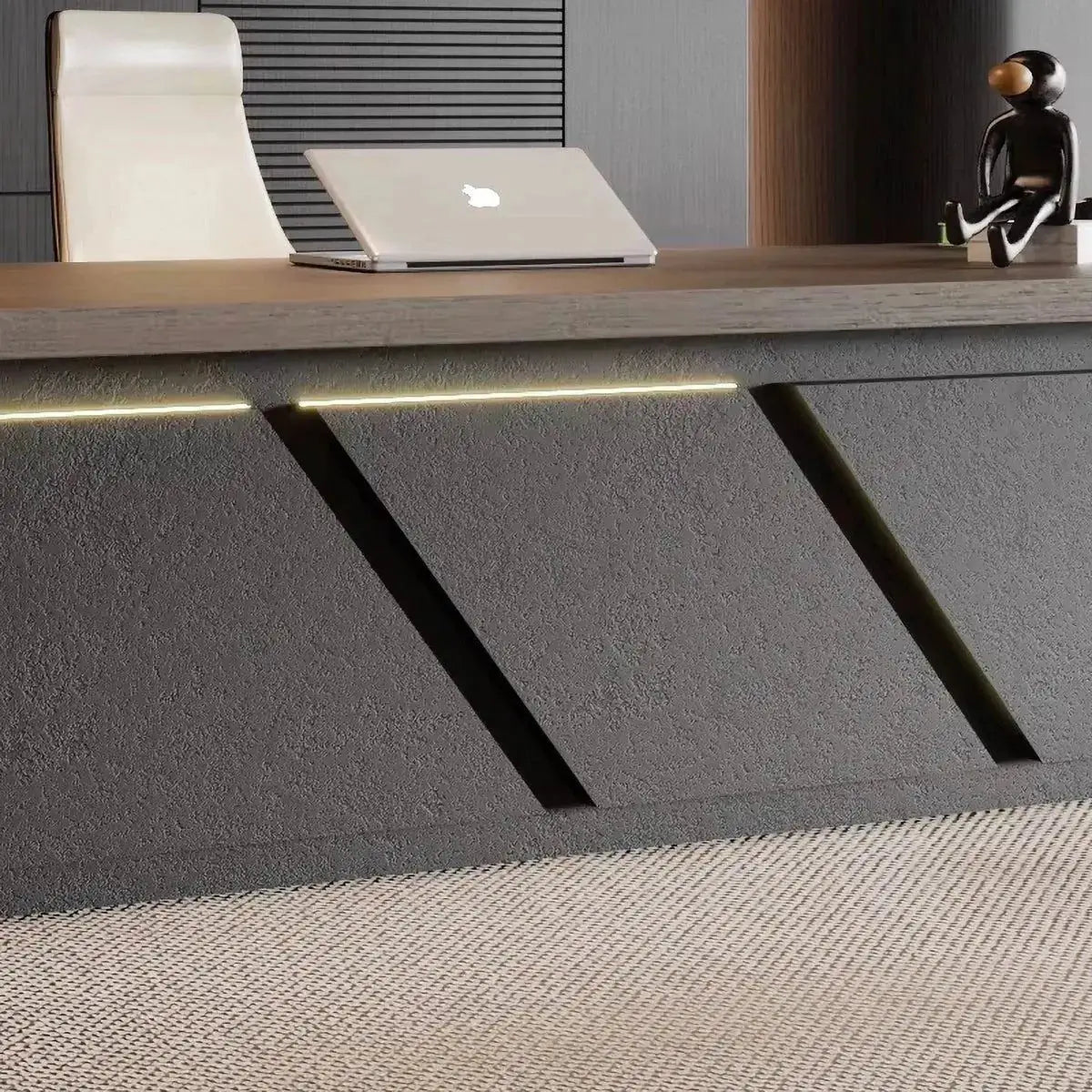 Maverick · Standing L-Shaped Executive Desk, Adjustable Height by Arc Grove