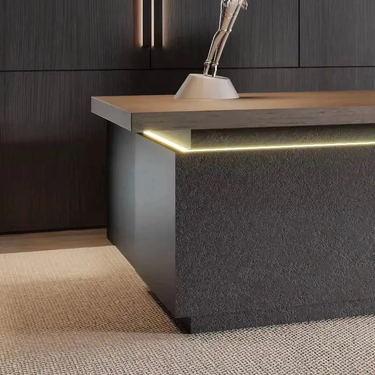 Maverick · Standing L-Shaped Executive Desk, Adjustable Height by Arc Grove