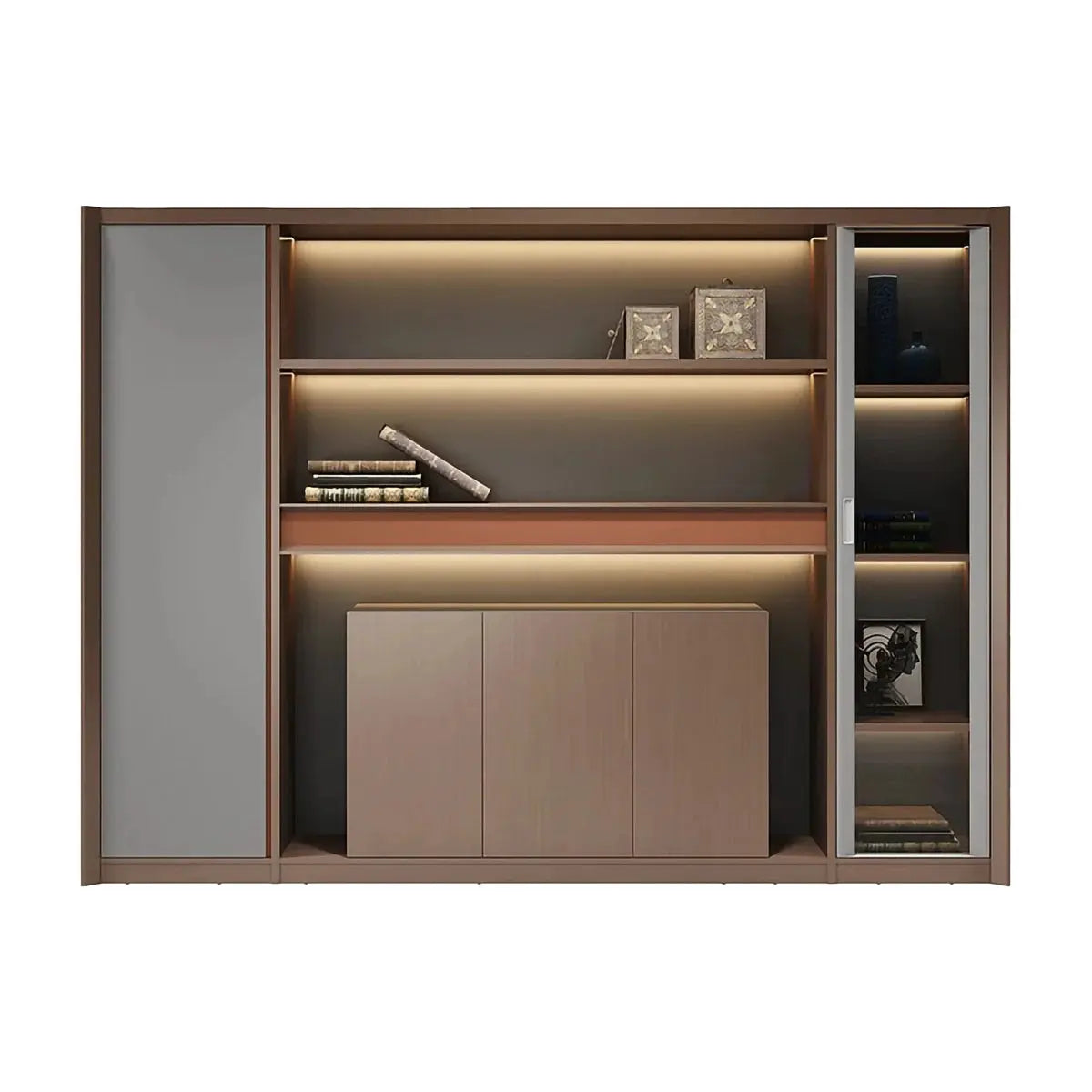 Kelham · Office Shelves w/ Lighting & Storage by Arc Grove