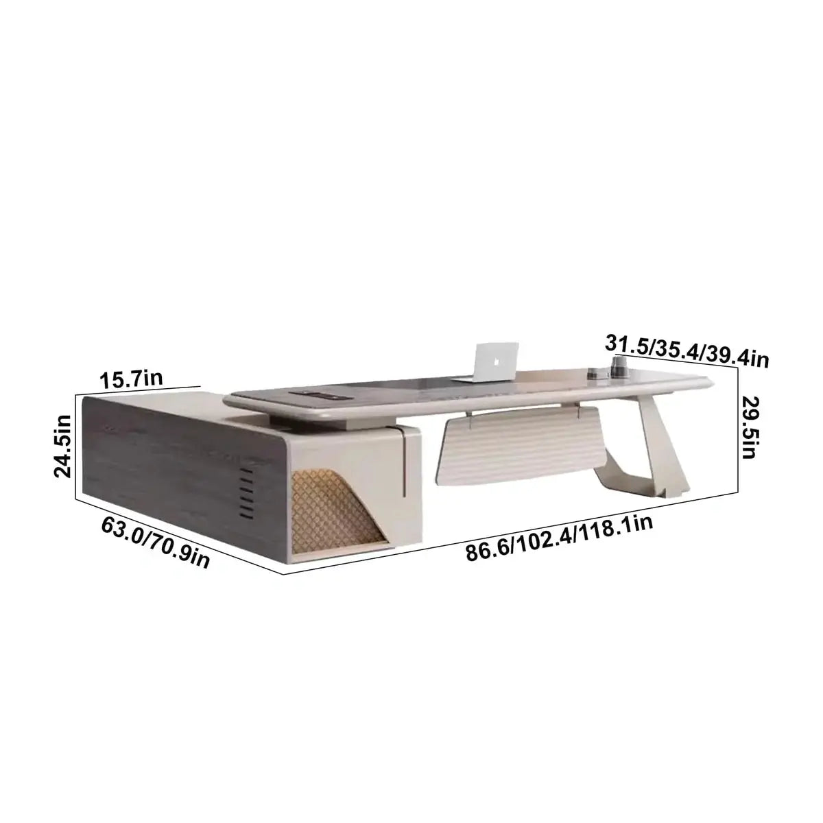 Heyer · Modern L-Shaped Executive Desk by Arc Grove