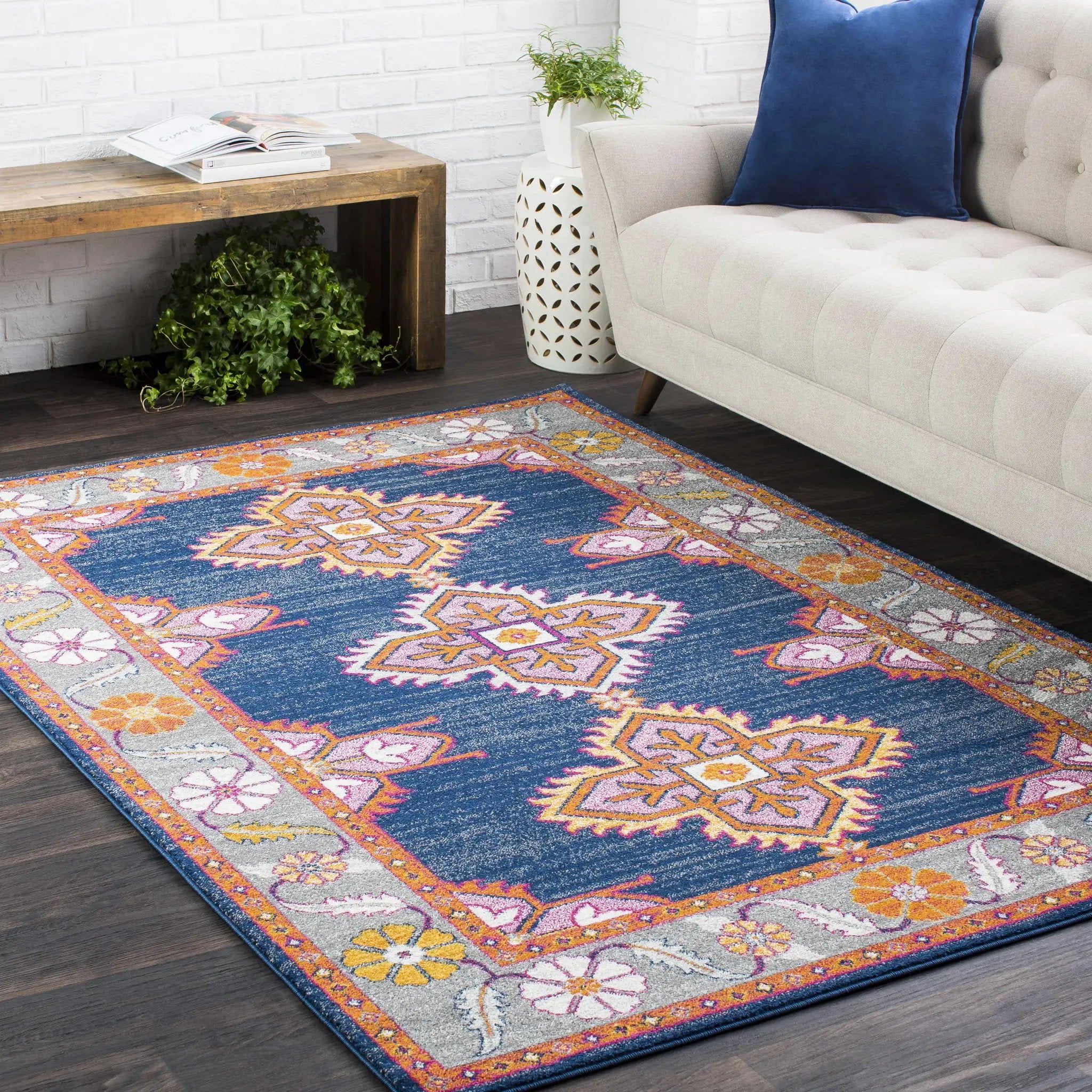Kaitlyn Navy Area Rug by Boutique Rugs