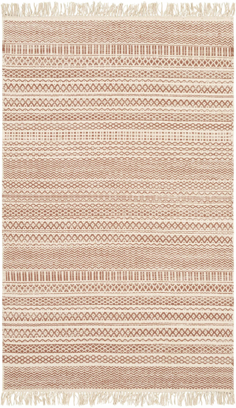 Kalinga Red/Cream Flatweave Wool Rug - Clearance by Boutique Rugs
