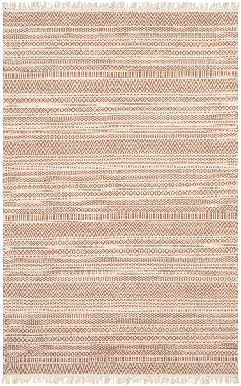 Kalinga Red/Cream Flatweave Wool Rug - Clearance by Boutique Rugs