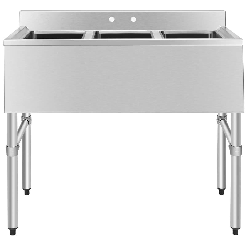 Stainless Steel Utility Sink with 3 Compartment Commercial Kitchen Sink by DirectDeals