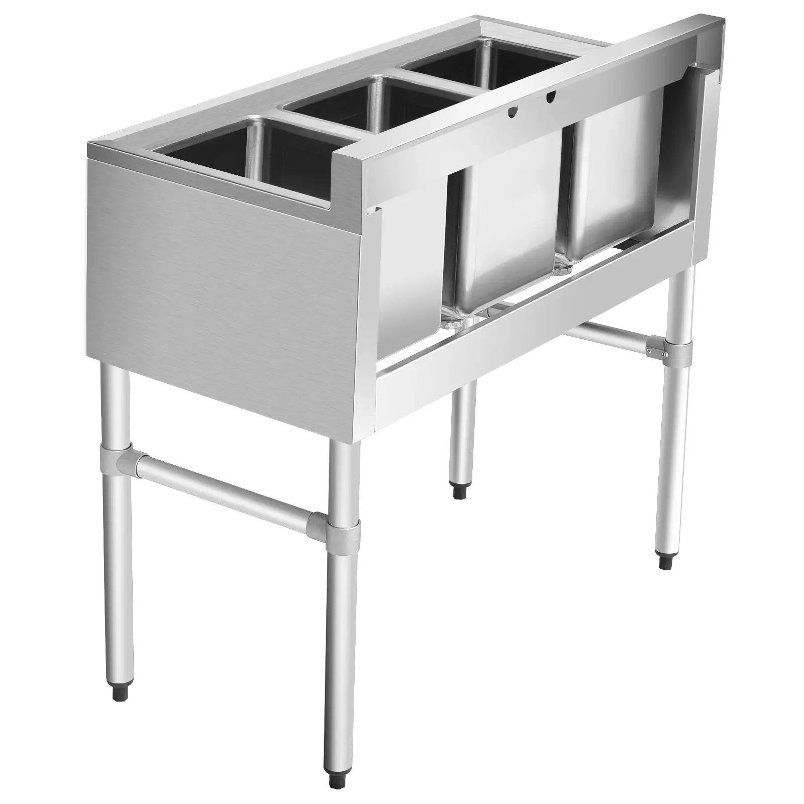 Stainless Steel Utility Sink with 3 Compartment Commercial Kitchen Sink by DirectDeals