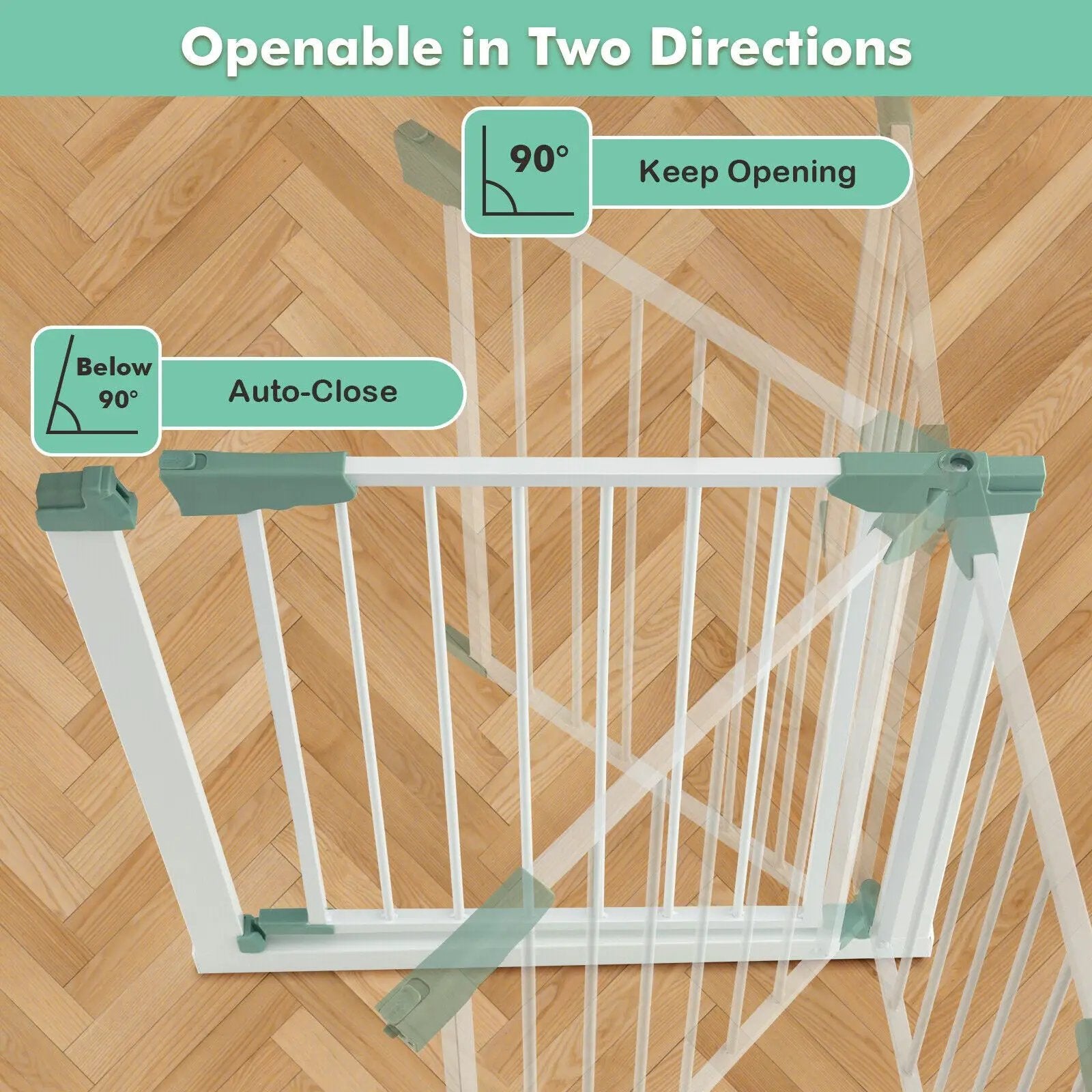 30-32.5 Inch Wide Safety Gate with 30 Inch Scientific Height by DirectDeals