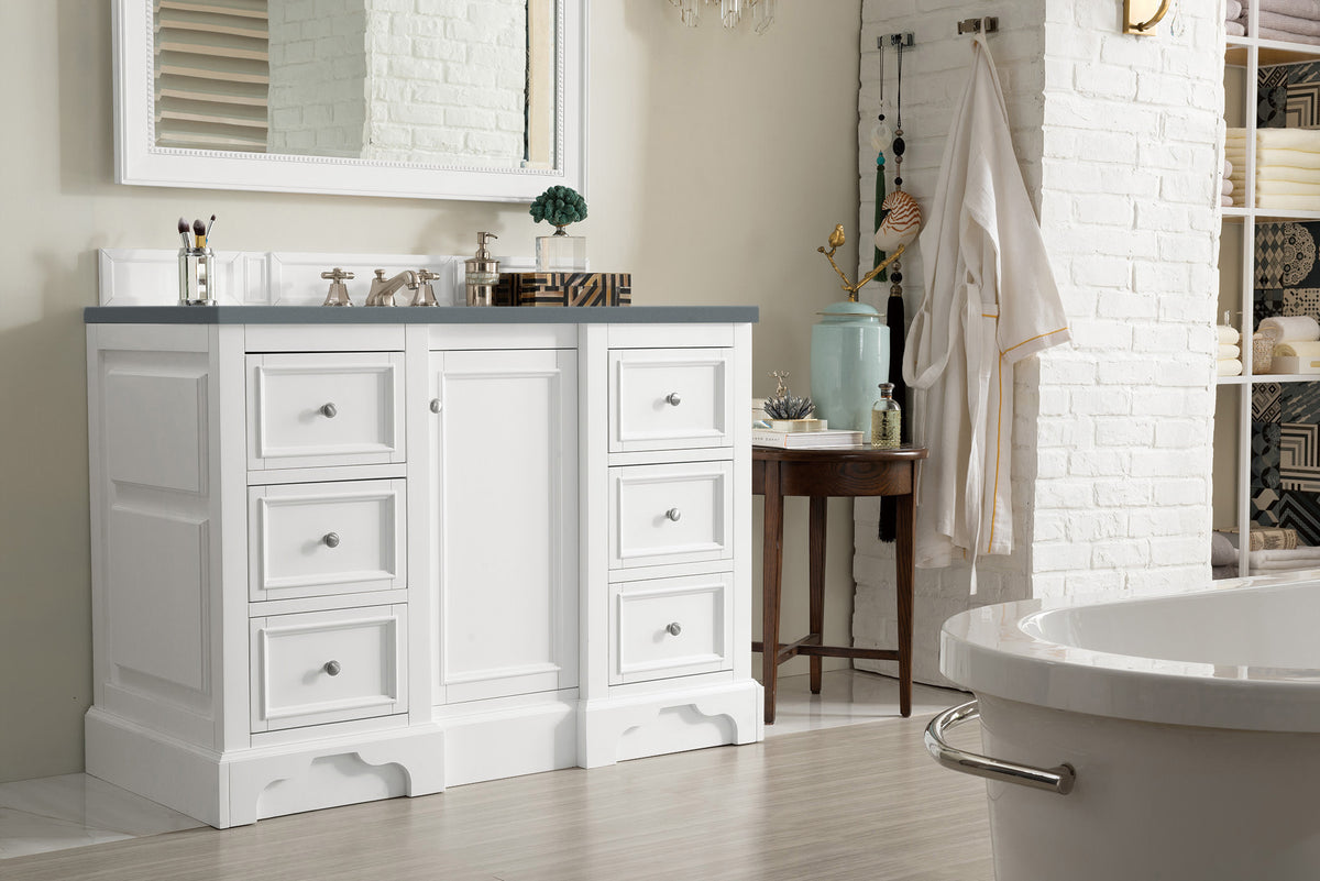 James Martin De Soto 48" Single Bathroom Vanity, Bright White, view 21
