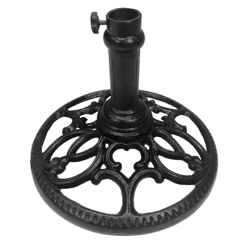 Black 23 lbs Round Cast Iron Umbrella Stand Base Weight by Sharicks