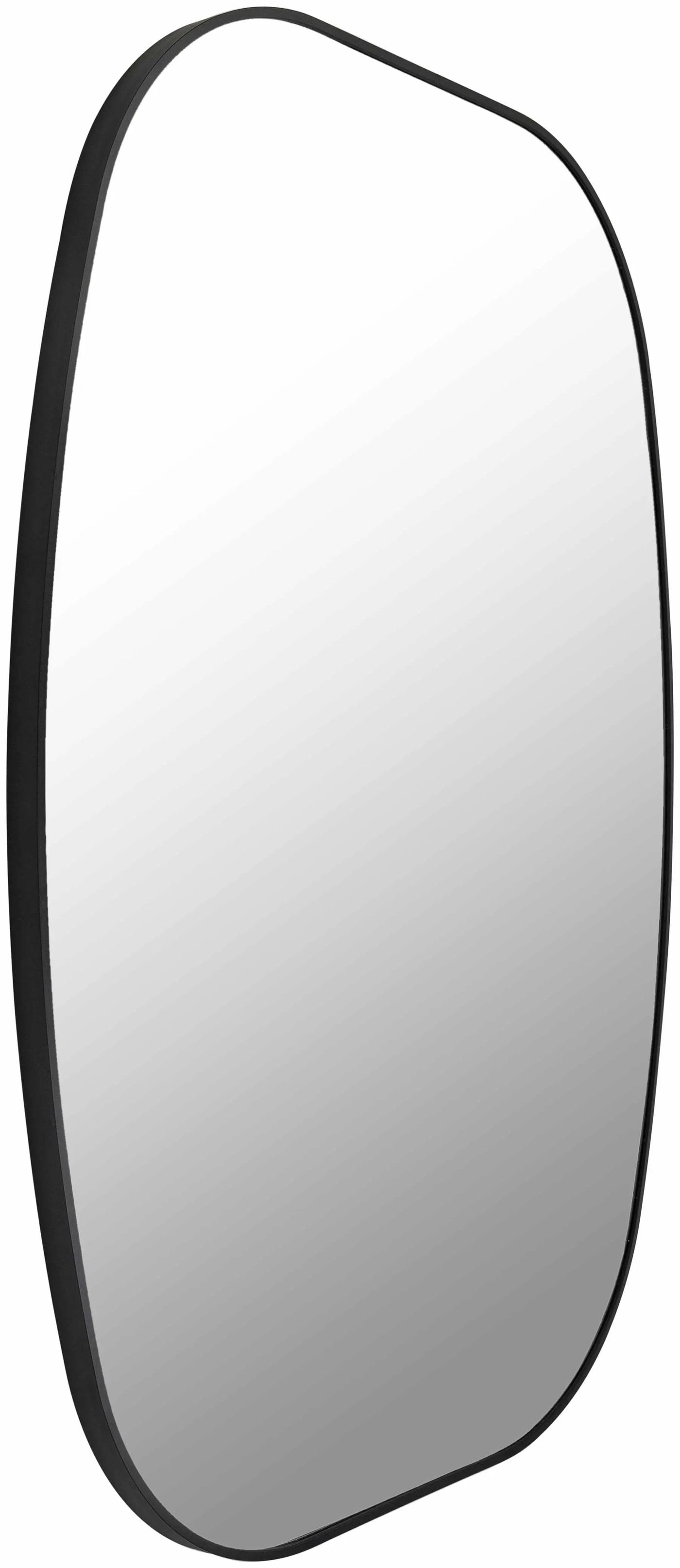 Kopparberg Black Gold Frame Round Mirror by Boutique Rugs