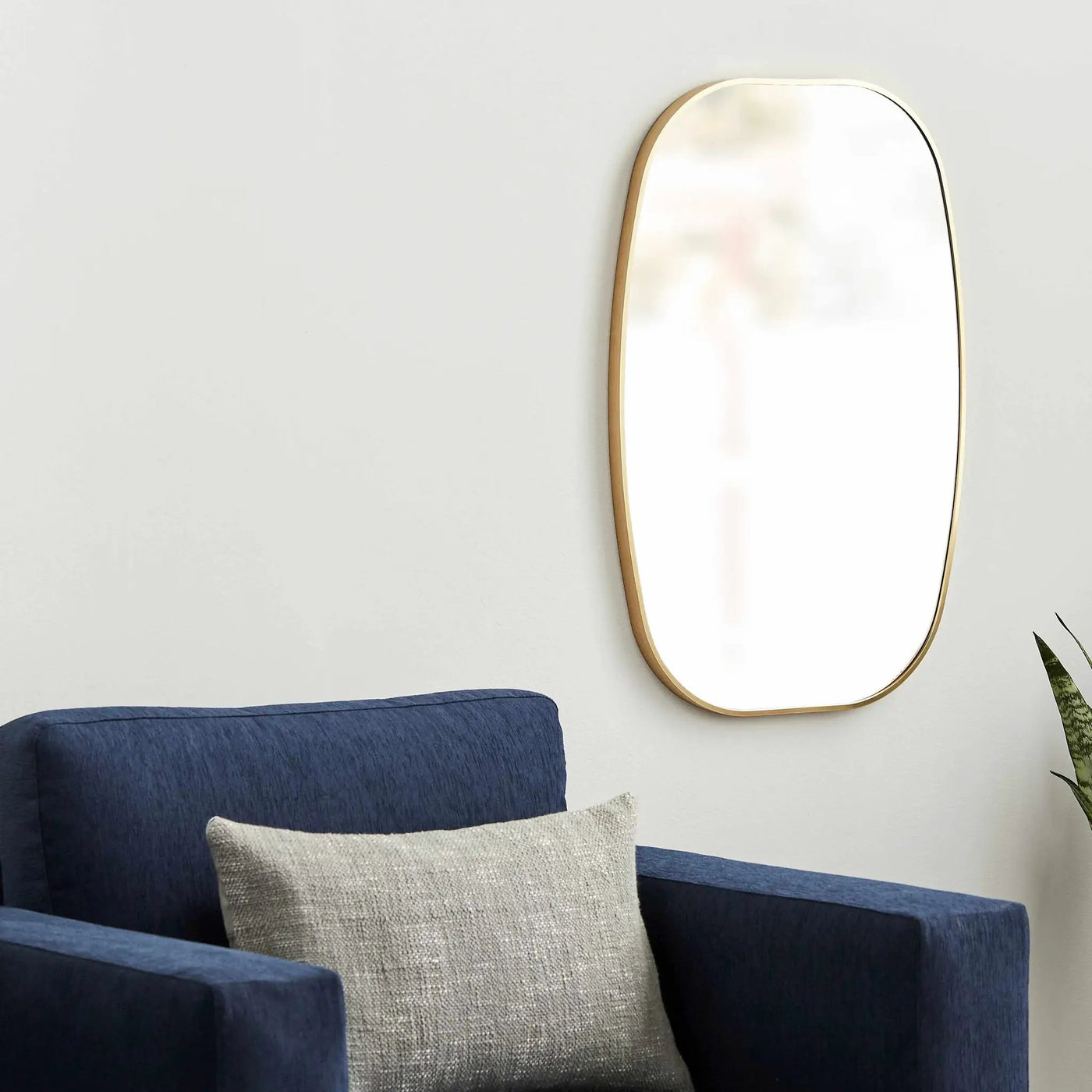 Kopparberg Gold Frame Round Mirror by Boutique Rugs