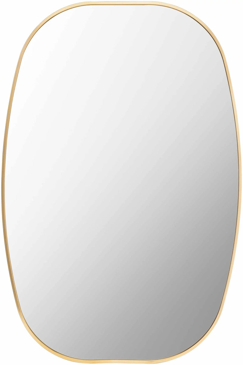 Kopparberg Gold Frame Round Mirror by Boutique Rugs