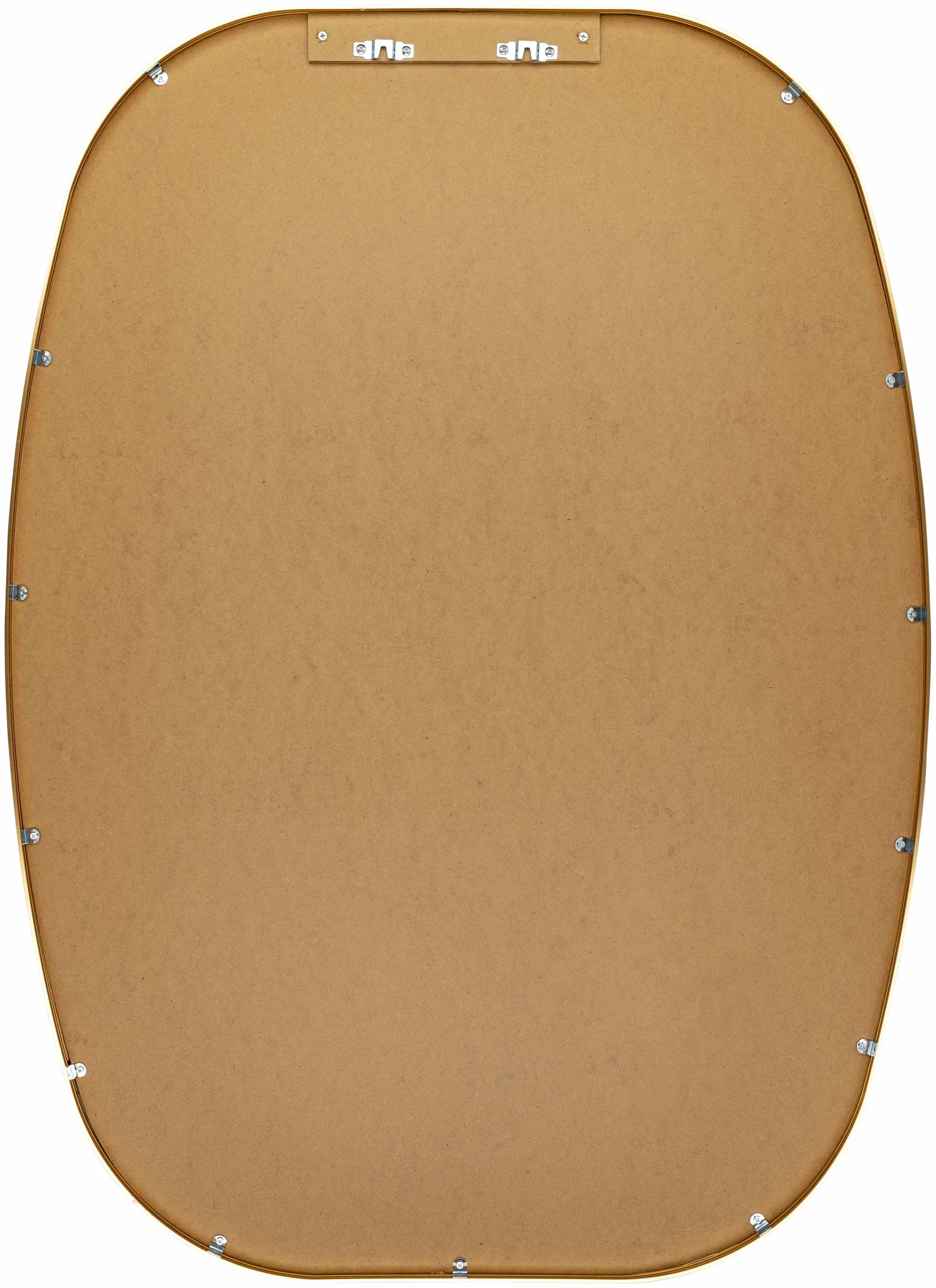 Kopparberg Gold Frame Round Mirror by Boutique Rugs